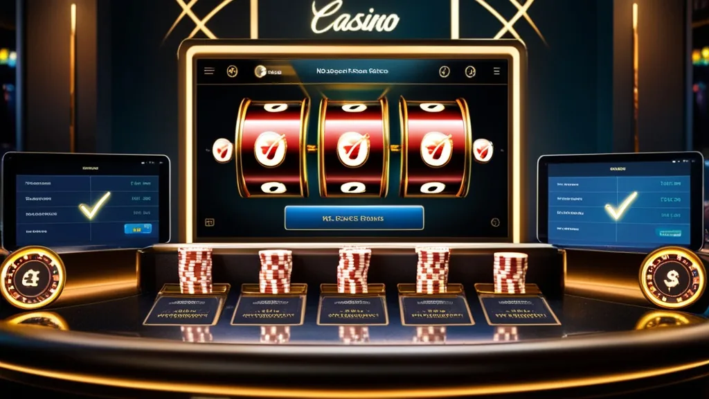 Bonusbalie met no-deposit tegoed en verificatiescherm in donkere stijl